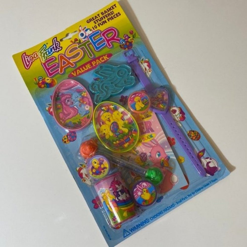 Vintage Lisa Frank Easter Basket Stuffers Value Pack Party Favor Toys - Kaleidos